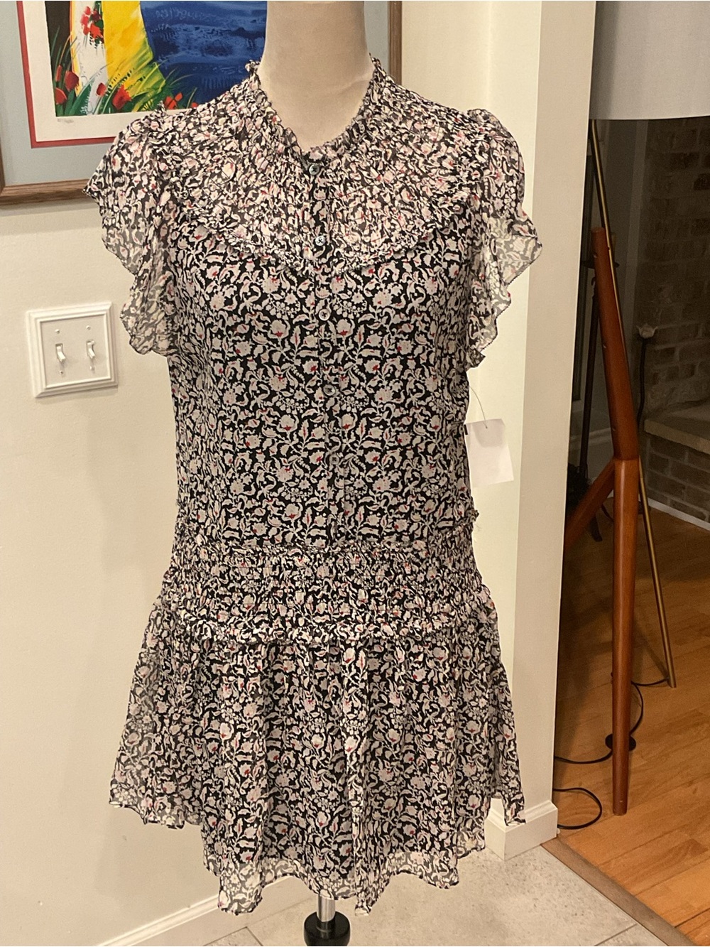 SILK Joie Andric Smocked Dress